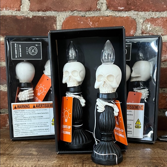 Martha Stewart battery operated skull candles